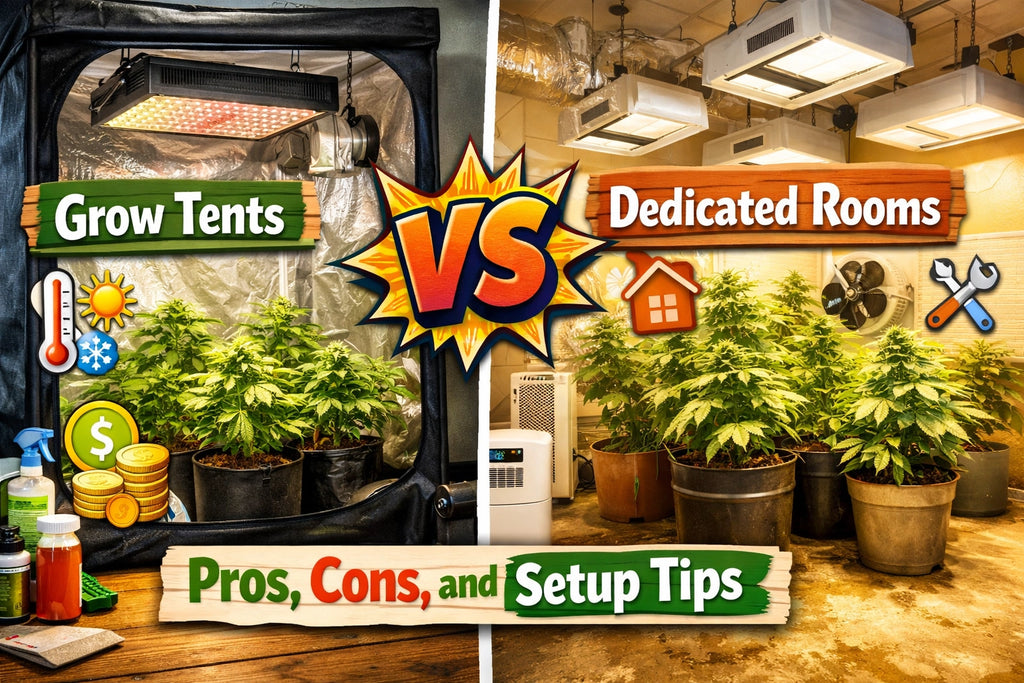 Grow Tents vs. Dedicated Rooms: Pros, Cons, and Setup Tips