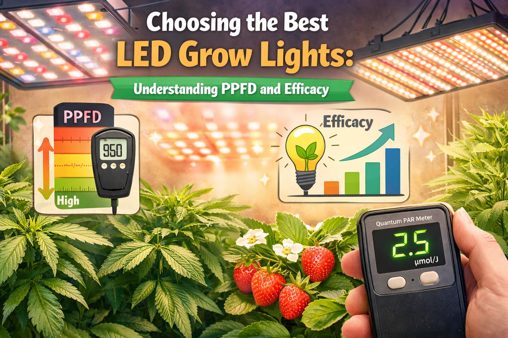 Choosing the Best LED Grow Lights: Understanding PPFD and Efficacy