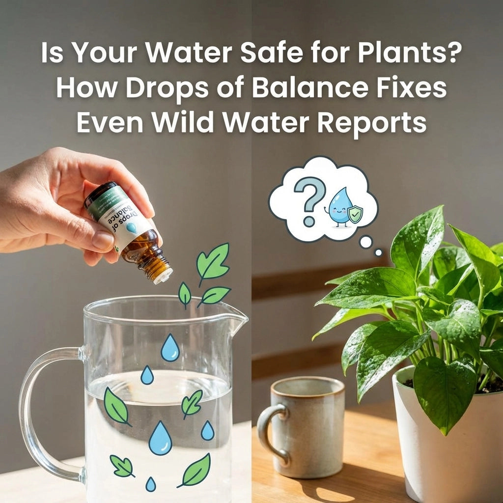 Is Your Water Safe for Plants? How Drops of Balance Fixes Even Wild Water Reports