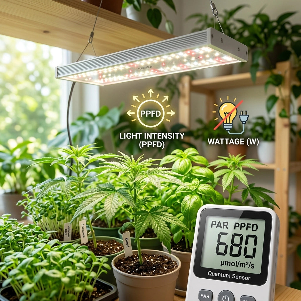 Grow Light Guide: Why PPFD Matters More Than Wattage