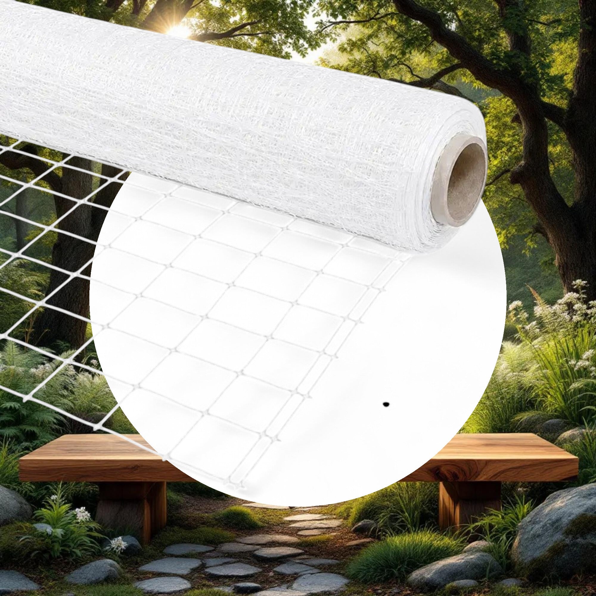 VineLine Durable Plastic Trellis Netting White Roll 4ft x 3300ft w/ 6in Squares - Image 5