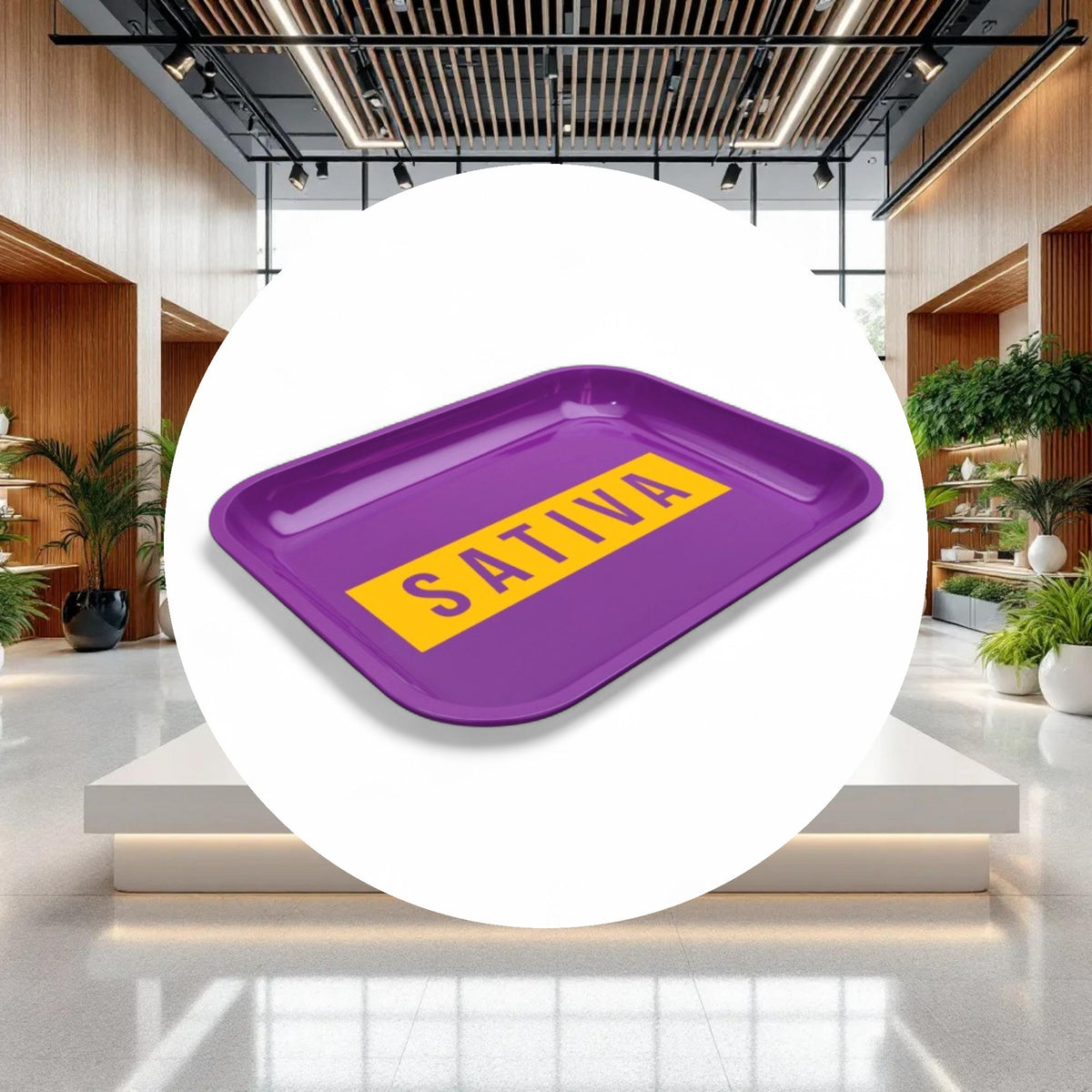 Large Dope Trays x Sativa - purple background yellow logo - Image 3