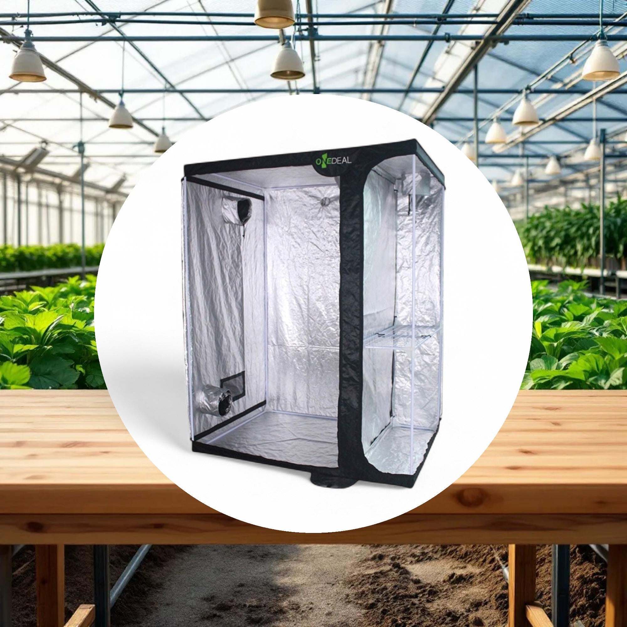 OneDeal VegFlower Grow Tent 5ft 4in x 4ft x 6ft 8in - Image 2