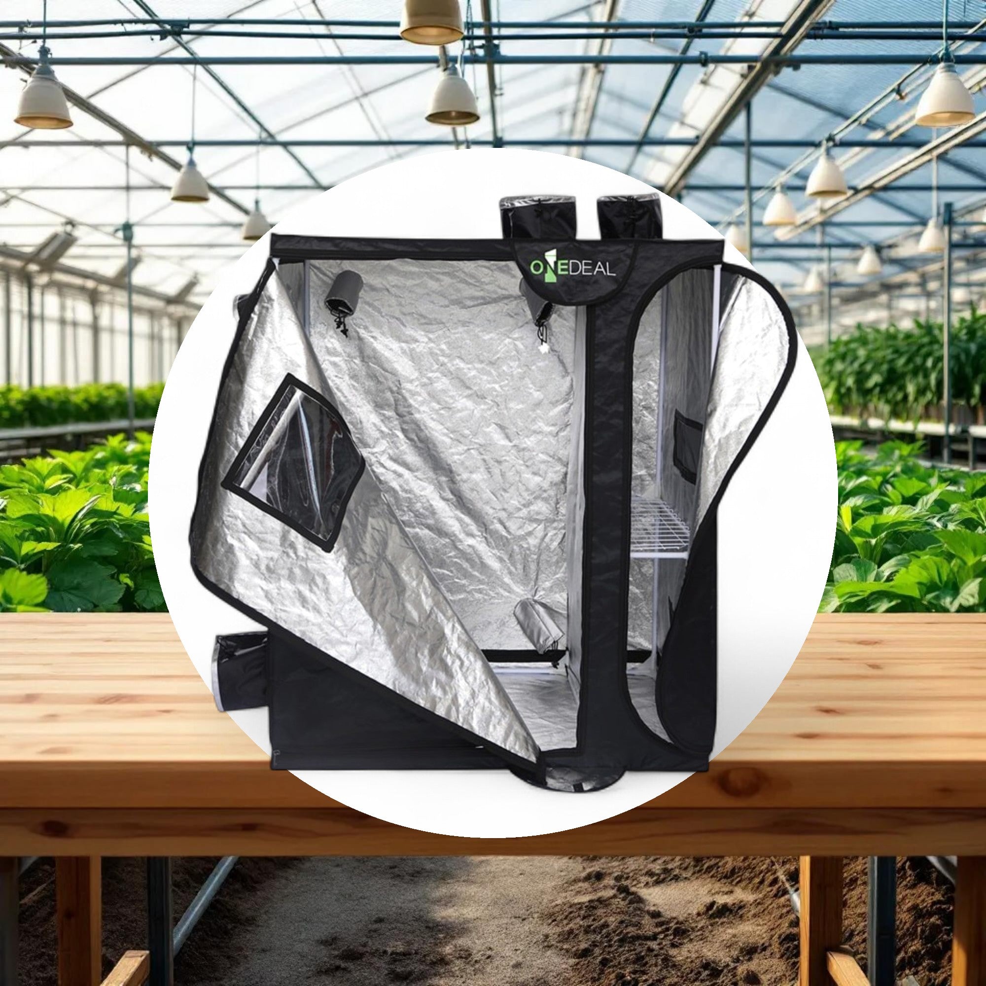 OneDeal VegFlower Grow Tent 4ft x 3ft x 4ft 9in - Image 2