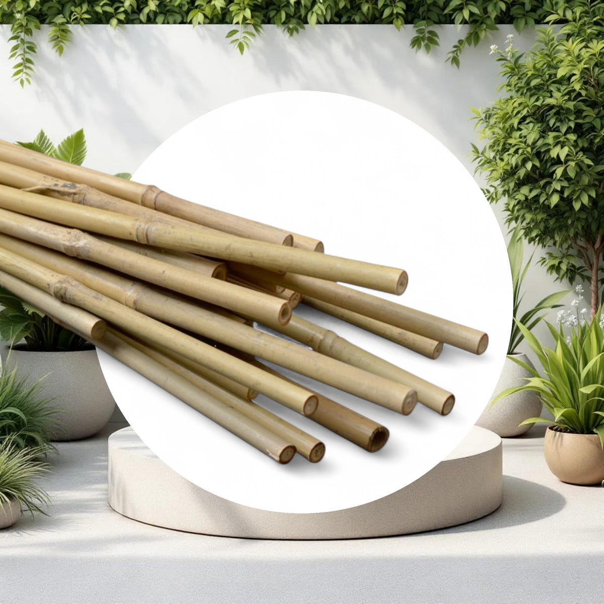 Natural Bamboo Stakes 6ft 12-14mm (100pcs/Bale) - Image 2