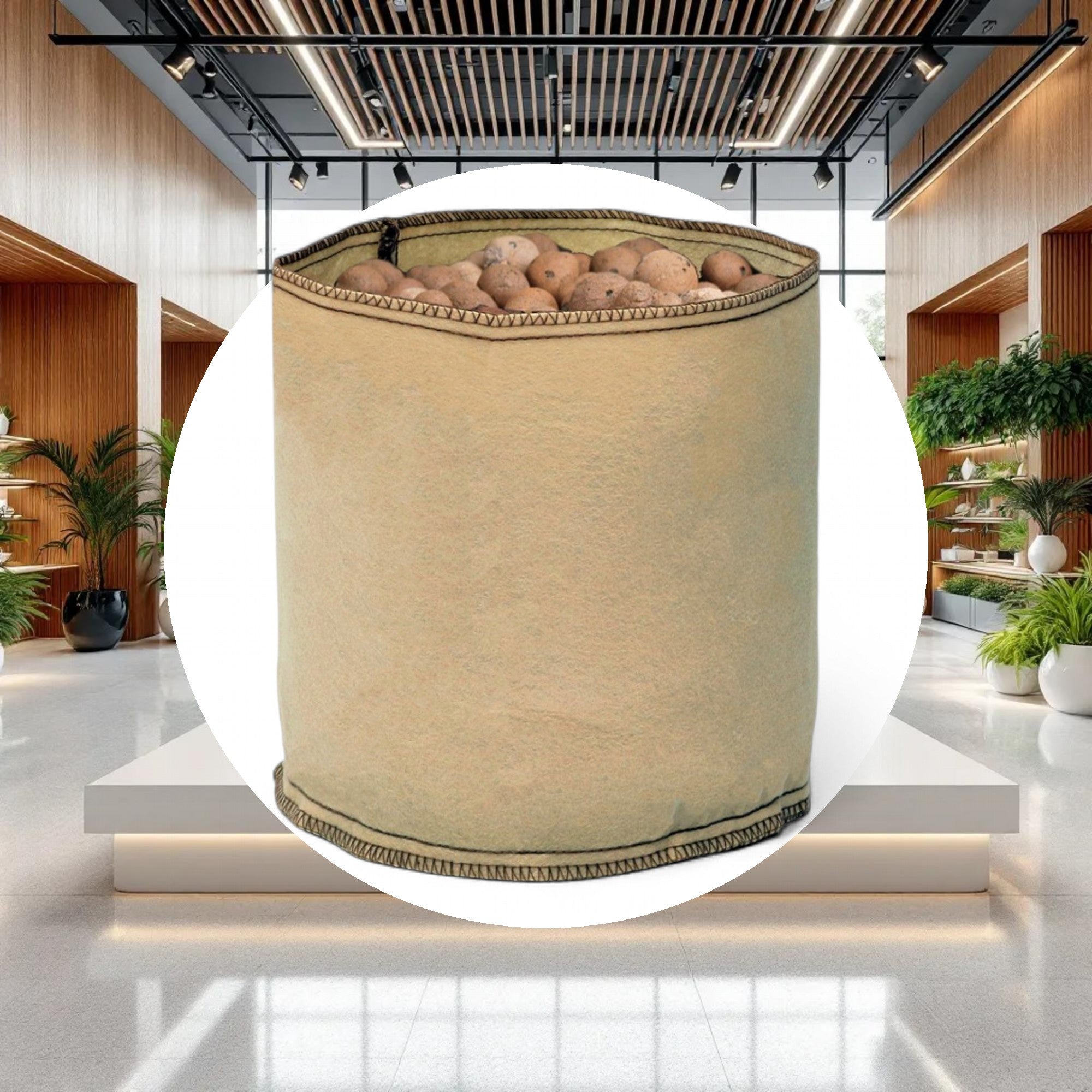 Grow1 Fabric Pot Tan 150 Gallon - Image 3