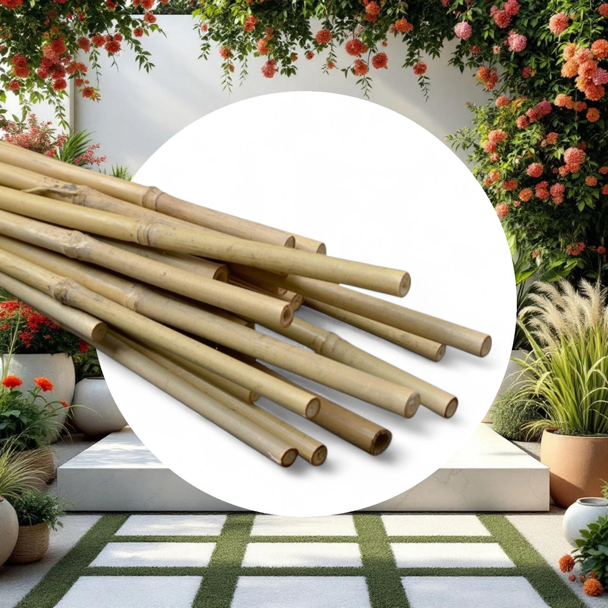 Natural Bamboo Stakes 4ft 8-10mm (500pcs/Bale) - Image 2
