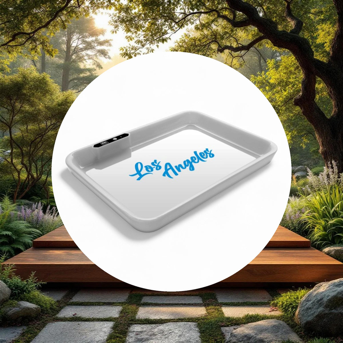 Dope Trays x Los Angeles - white background blue logo - Image 5