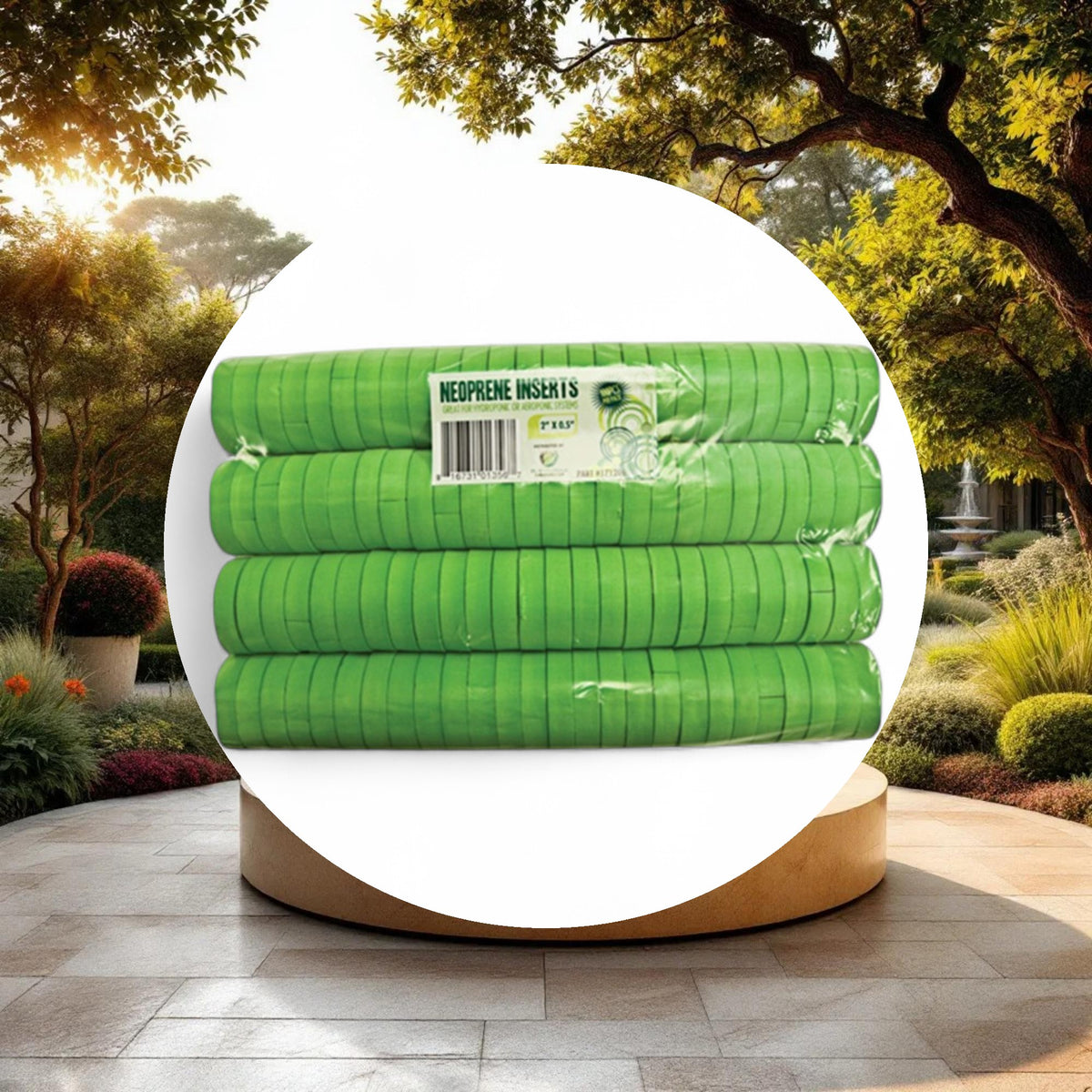 GROW1 Neoprene Inserts Green 2in (100pcs/Pack) - Image 2