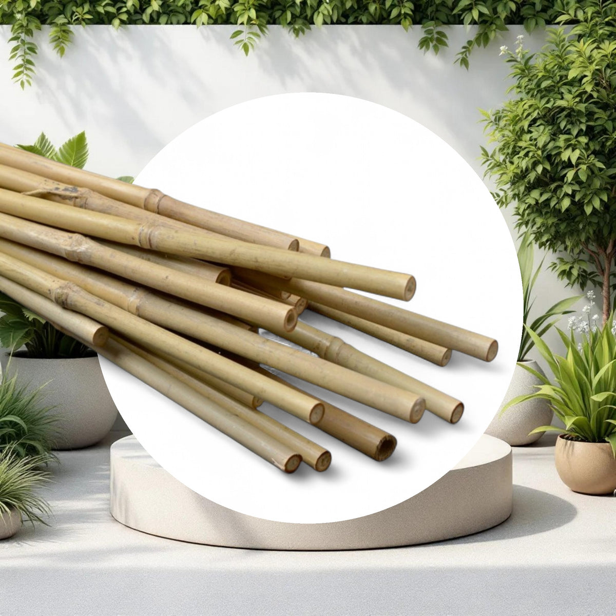 Natural Bamboo Stakes 6ft 12-14mm (250pcs/Bale) - Image 2