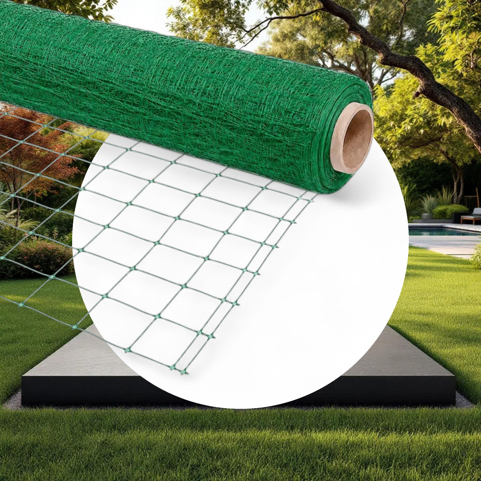 VineLine Durable Plastic Trellis Netting Green Roll 4ft x 3300ft w/ 6in Squares - Image 4