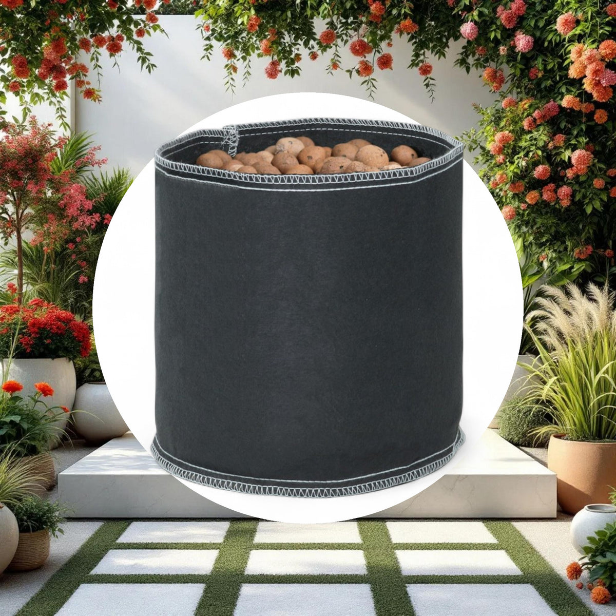 Grow1 Fabric Pot Black 100 Gallon - Image 2