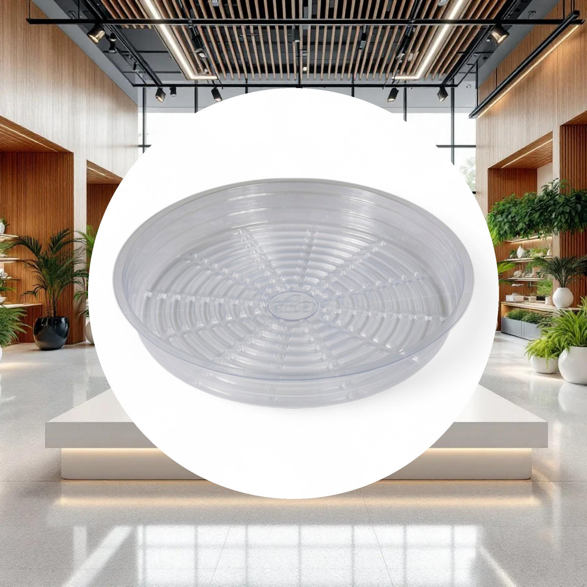 Grow1 10" Clear Plastic Pot Saucer - Image 3