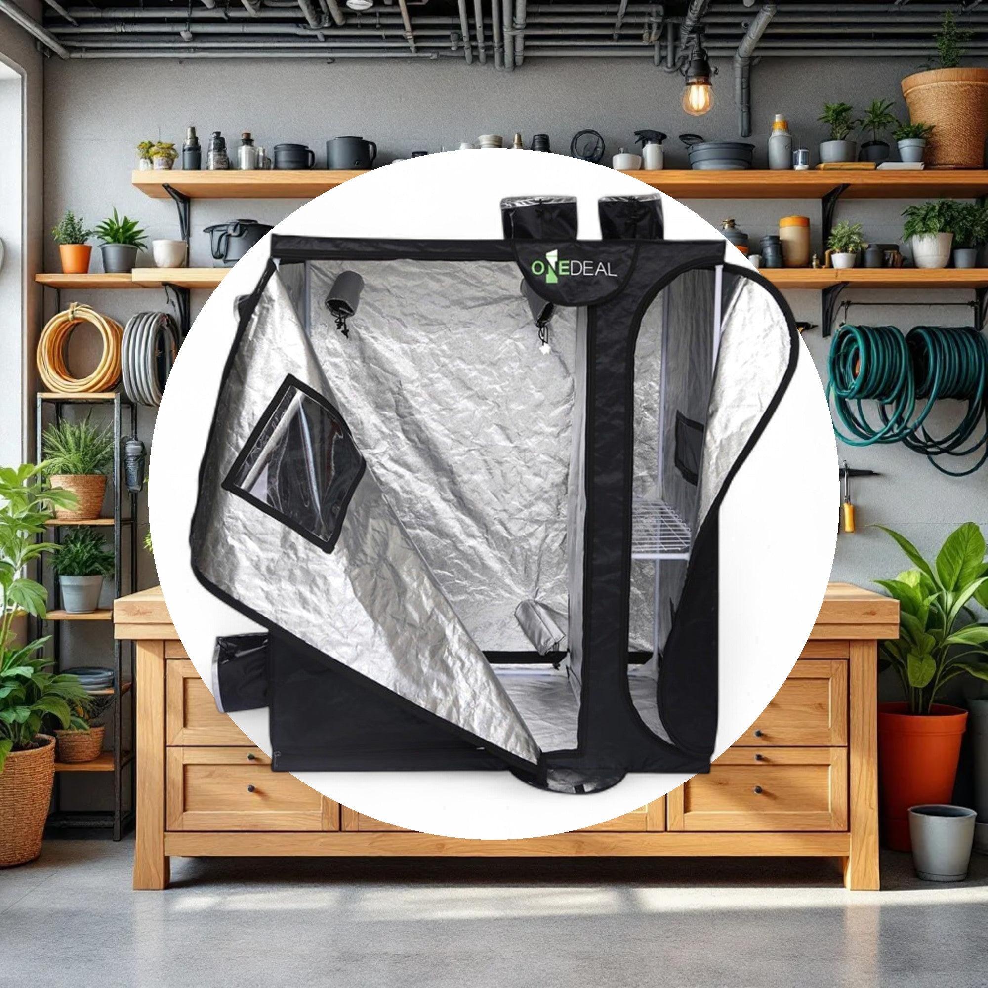 OneDeal VegFlower Grow Tent 4ft x 3ft x 4ft 9in - Image 3