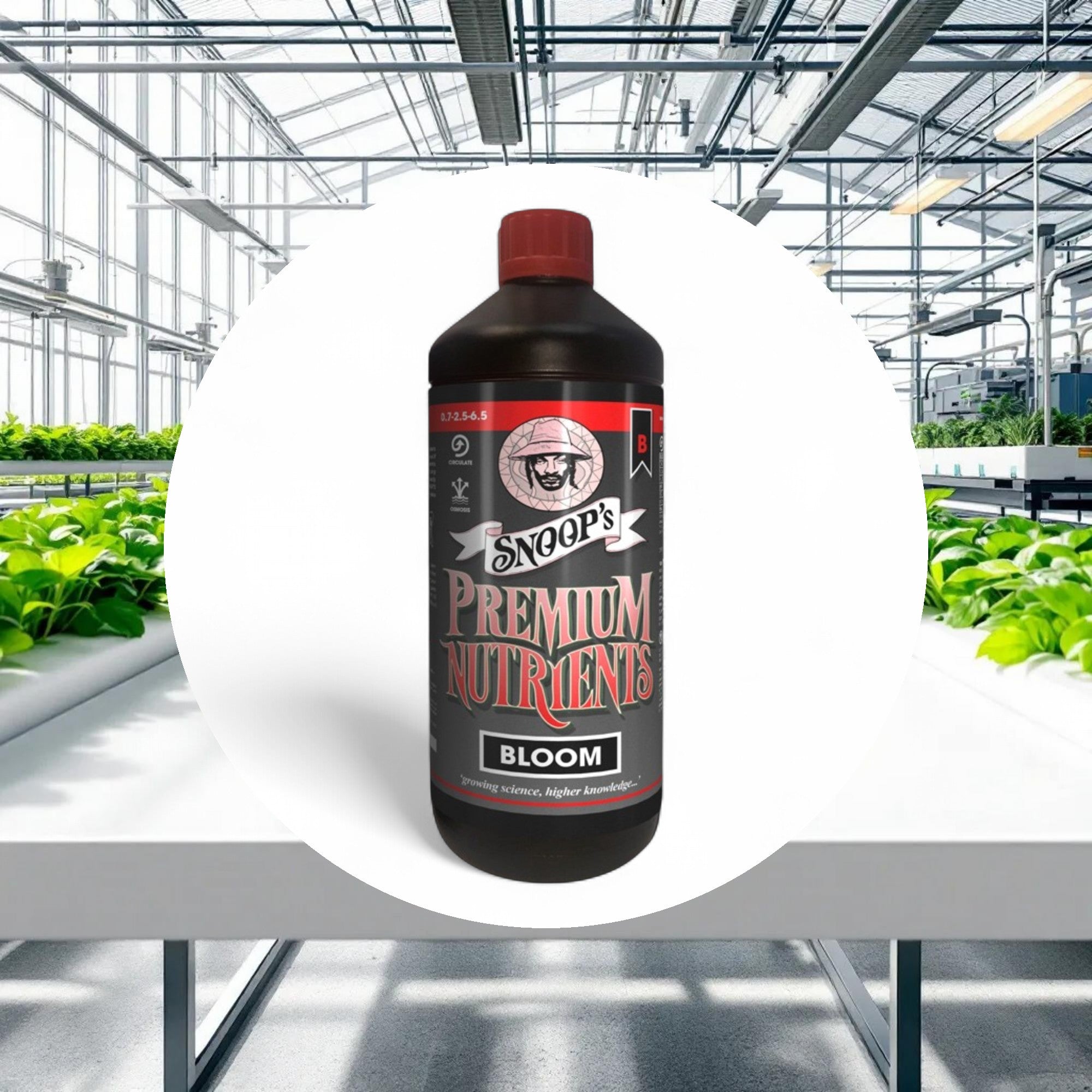 Snoop's Premium Nutrients Bloom B Non-Circulating 1ltr 0.7-2.5-6.7 (Soil, Hydro Run To Waste) - Image 2