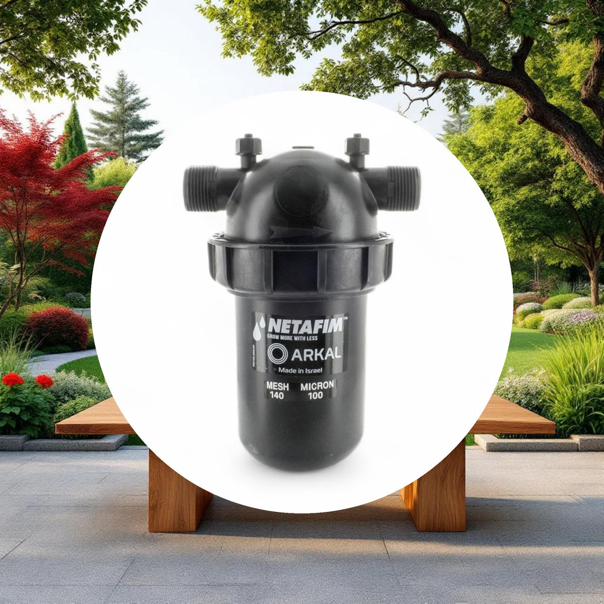 Netafim Manual Disc Filter 1in MPT x MPT 140 Mesh 5-26GPM - Image 5
