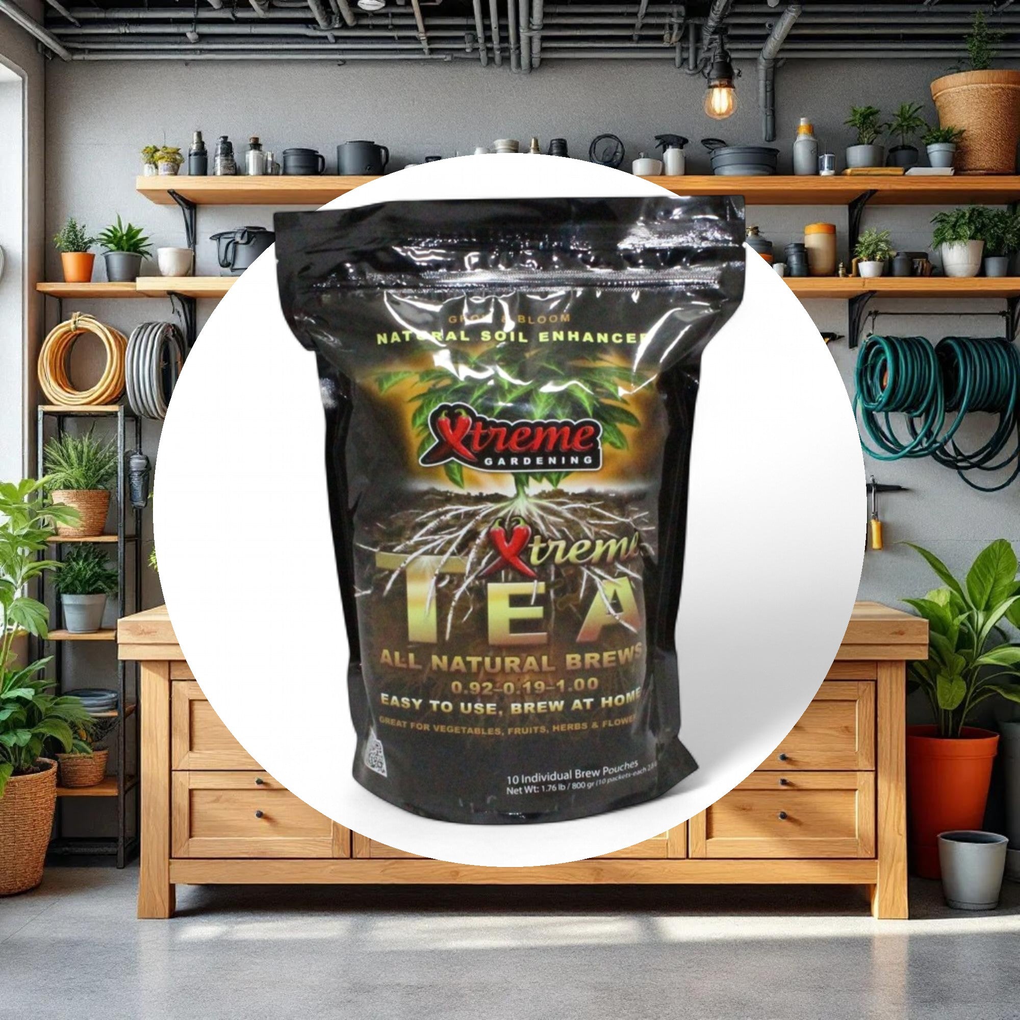 Xtreme Gardening Xtreme Tea Brews easy-to-use compost tea 80g (5 gal) 10 ct, 6/cs - Image 3