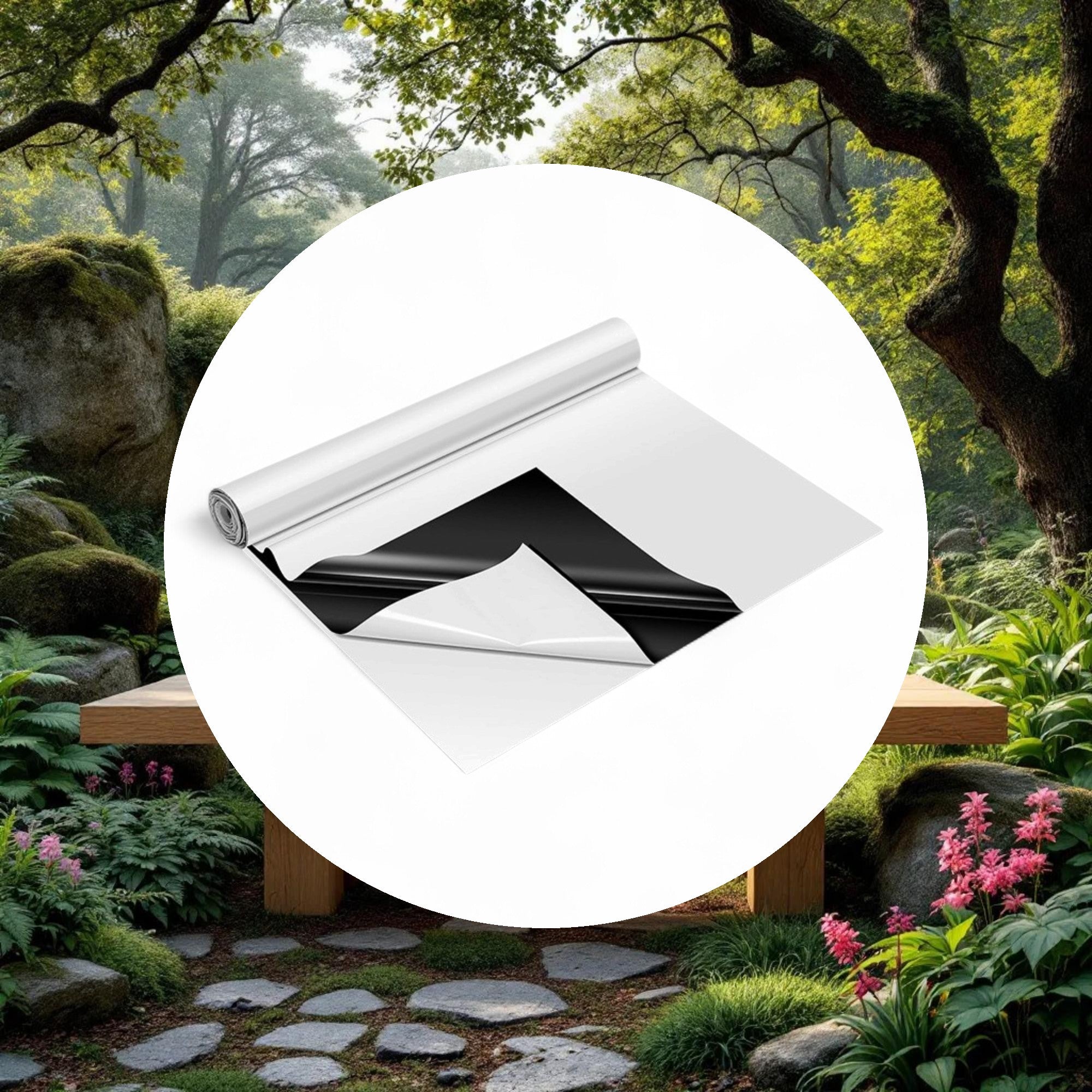 Panda Film Black and White Poly Film Roll 5.5mil 10ft x 100ft - Image 5