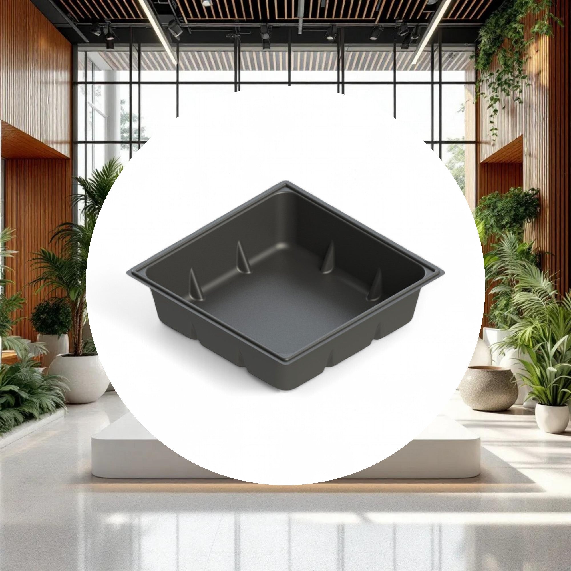 70 Gallon Reservoir, Black, Square - Image 3