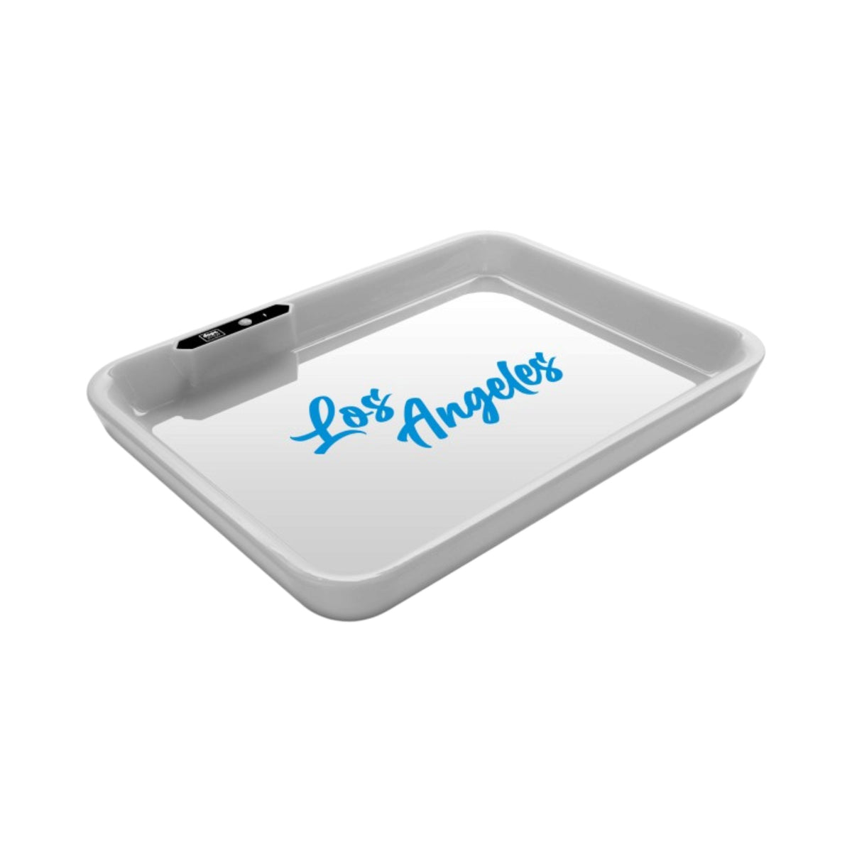 Dope Trays x Los Angeles - white background blue logo