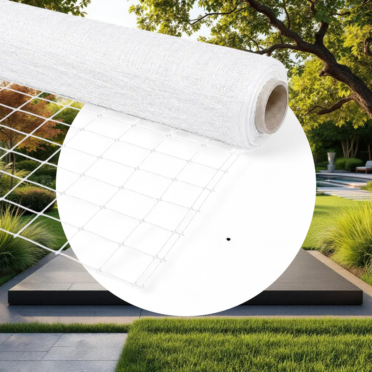 VineLine Durable Plastic Trellis Netting White Roll 4ft x 100ft w/ 6in Squares - Image 4