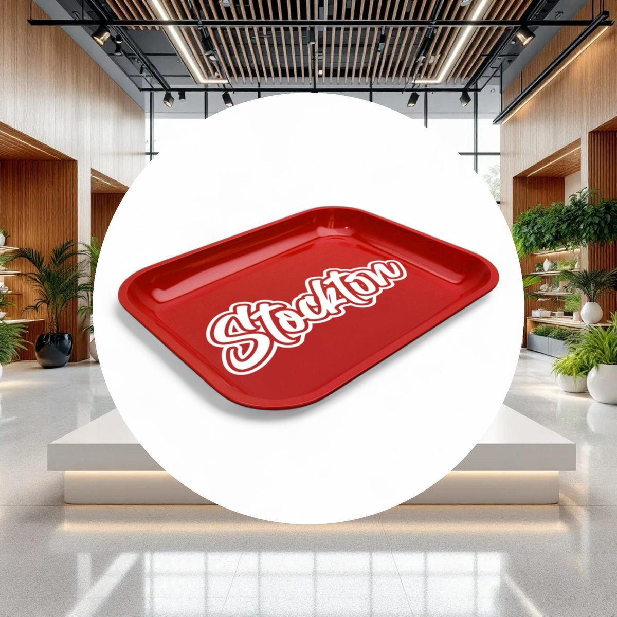 Large Dope Trays x Stockton – Red background White Logo - Image 3