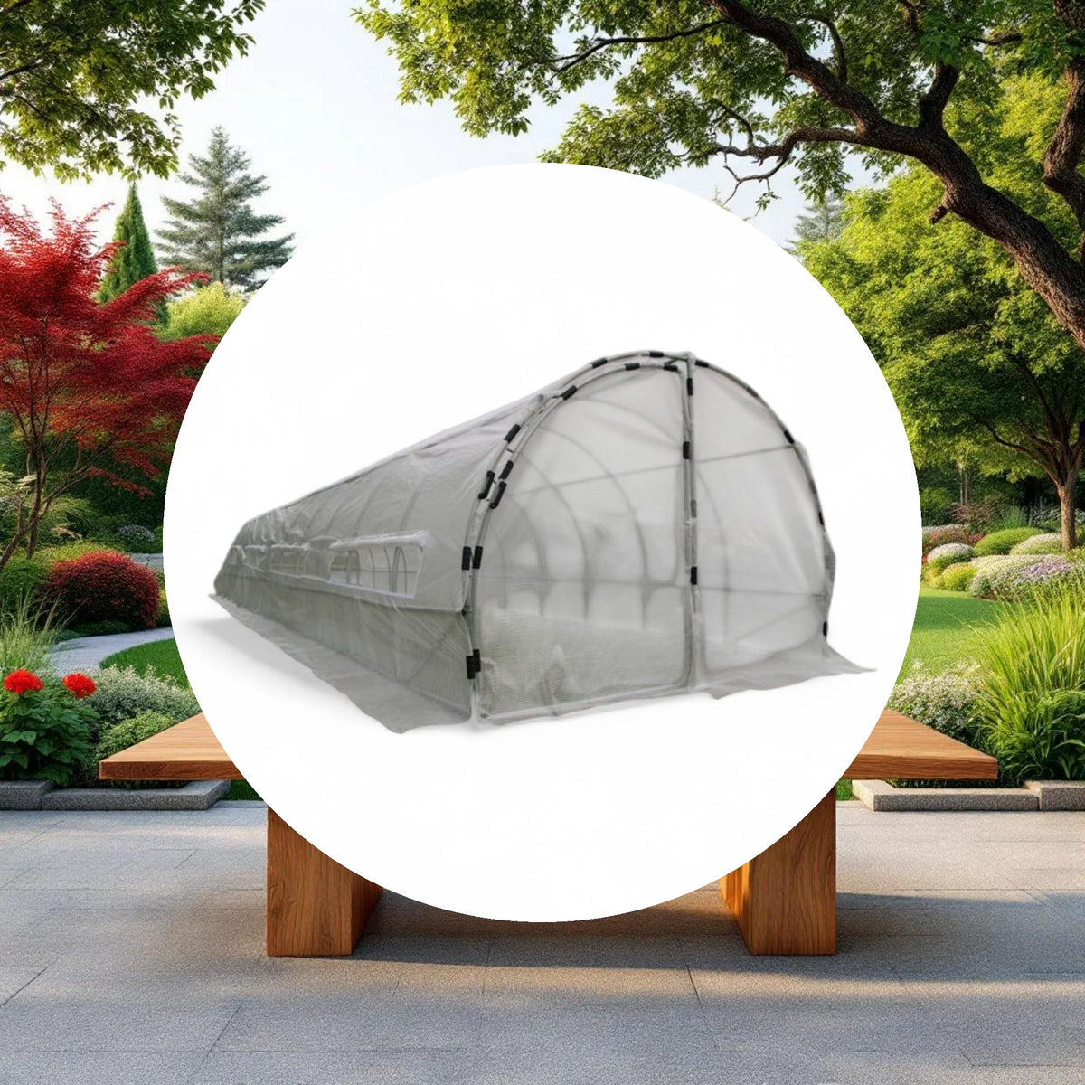 GROW1 Heavy-Duty Greenhouse Hoop House (40ft x 10ft x 6.5ft) - Image 4