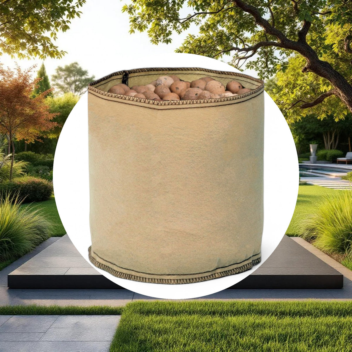 Grow1 Fabric Pot Tan 100 Gallon - Image 4