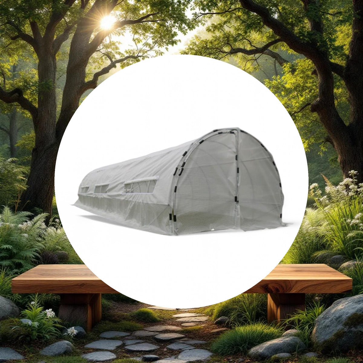 GROW1 Heavy-Duty Greenhouse Hoop House (32ft x 10ft x 6.5ft) - Image 5