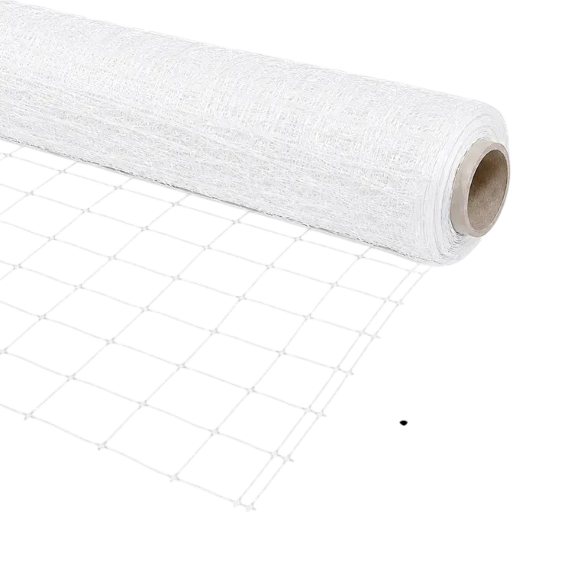 VineLine Durable Plastic Trellis Netting White Roll 4ft x 100ft w/ 6in Squares