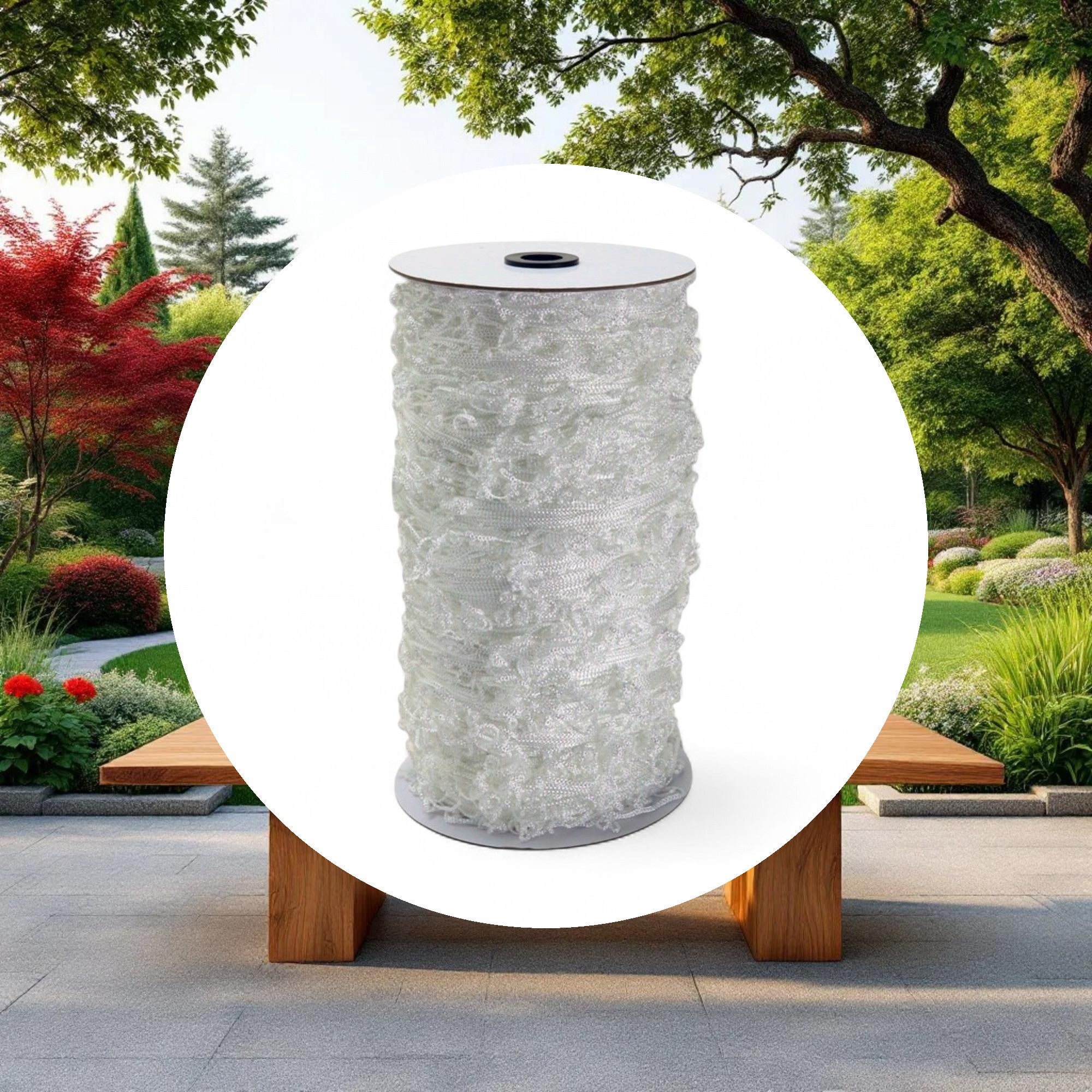 5'x230' Trellis Netting Roll White 3.5" Mesh Squares - Image 4