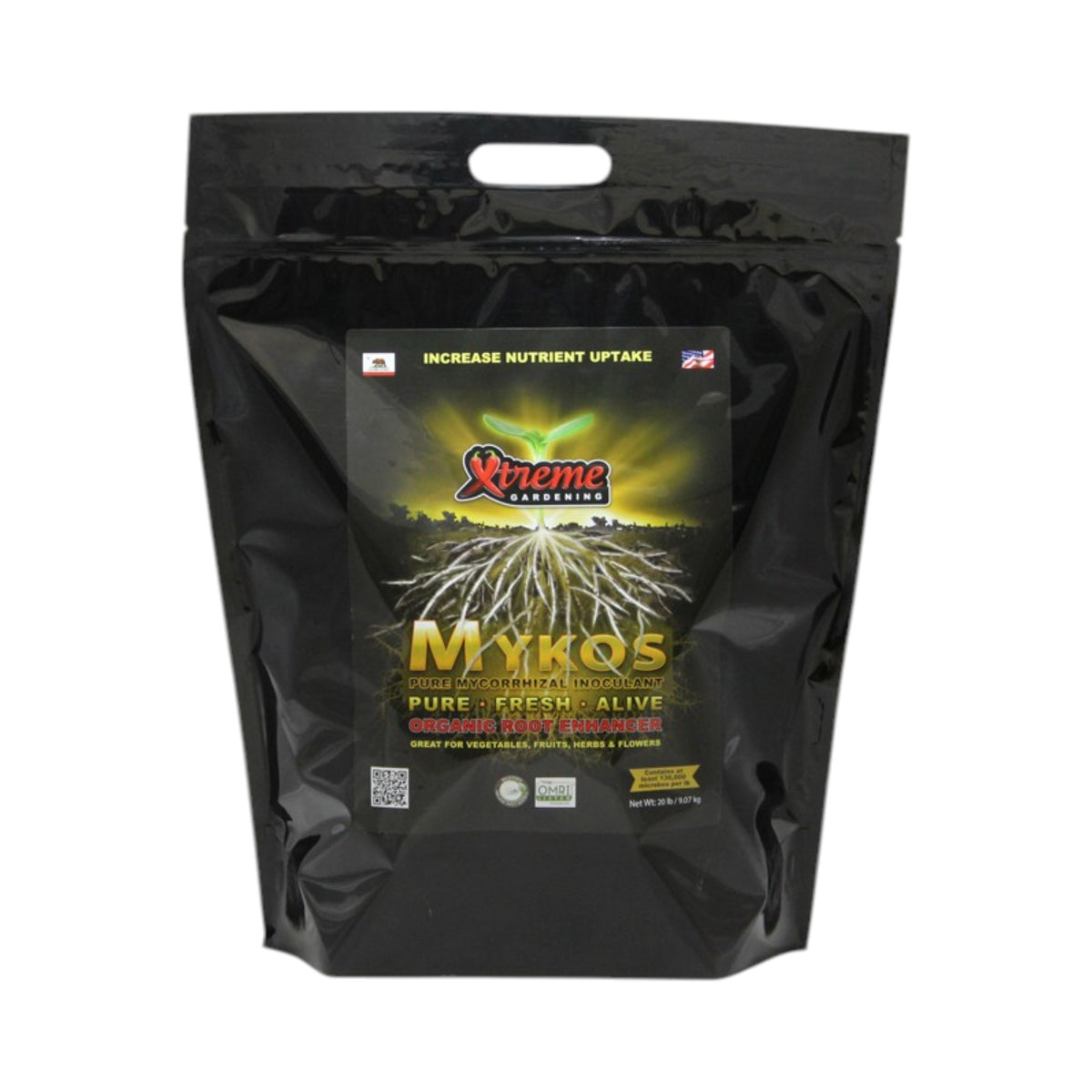 Xtreme Gardening MYKOS Pure Mycorrhizal Inoculant 20lbs