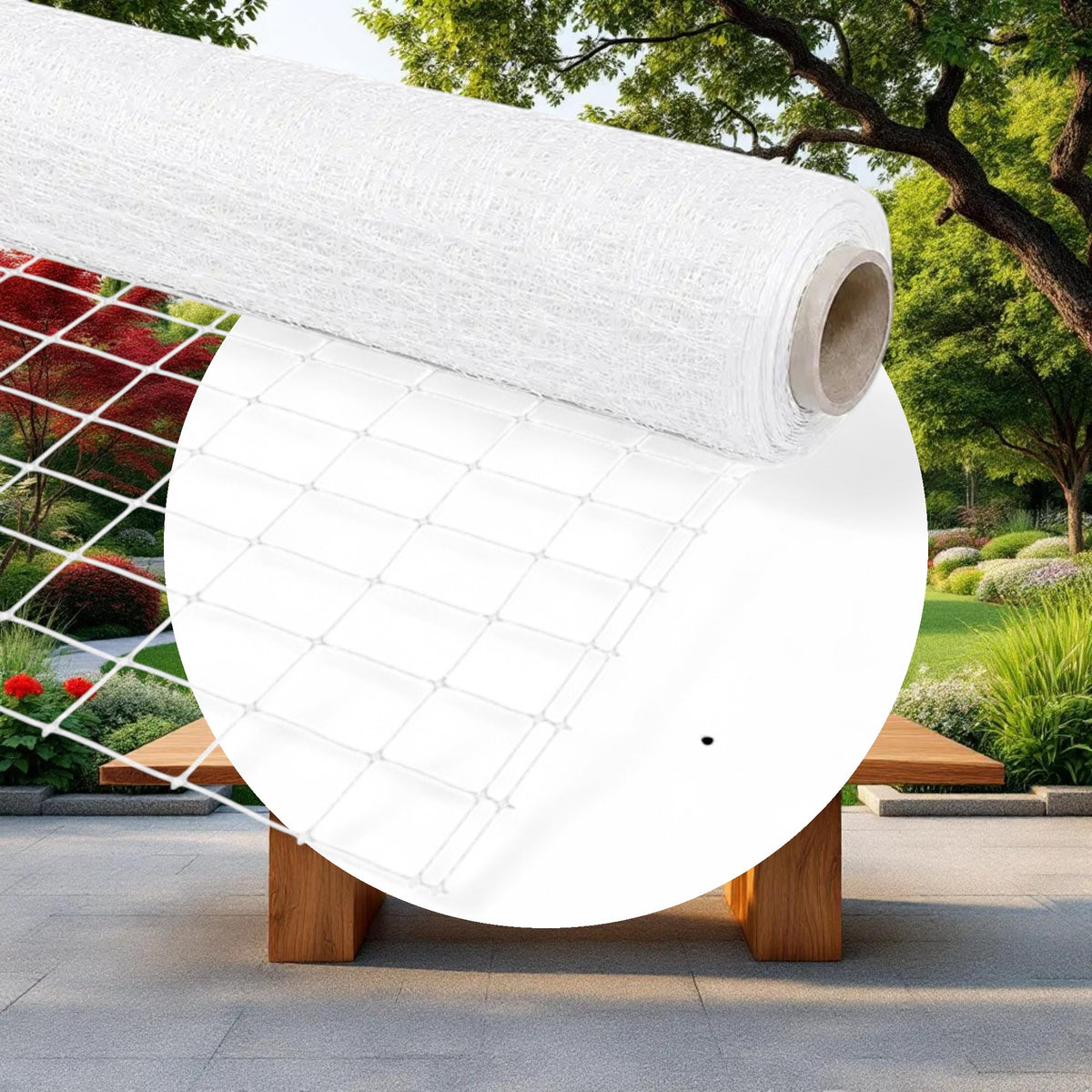 VineLine Durable Plastic Trellis Netting White Roll 4ft x 3300ft w/ 6in Squares - Image 4