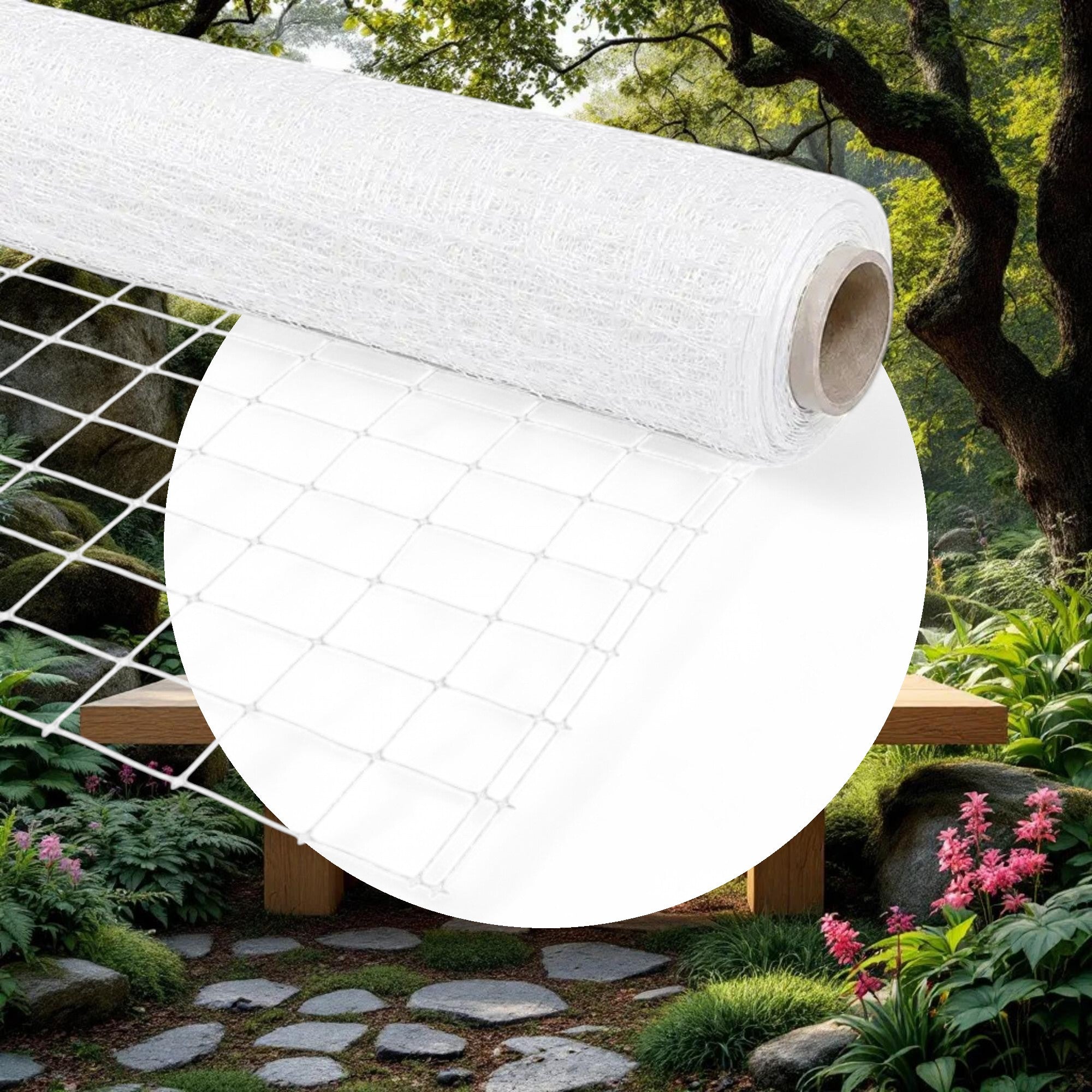 VineLine Durable Plastic Trellis Netting White Roll 4ft x 3300ft w/ 4in Squares - Image 5