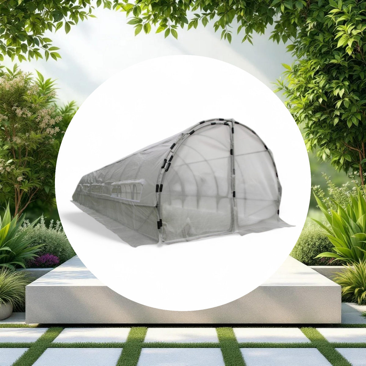 GROW1 Heavy-Duty Greenhouse Hoop House (40ft x 10ft x 6.5ft) - Image 2