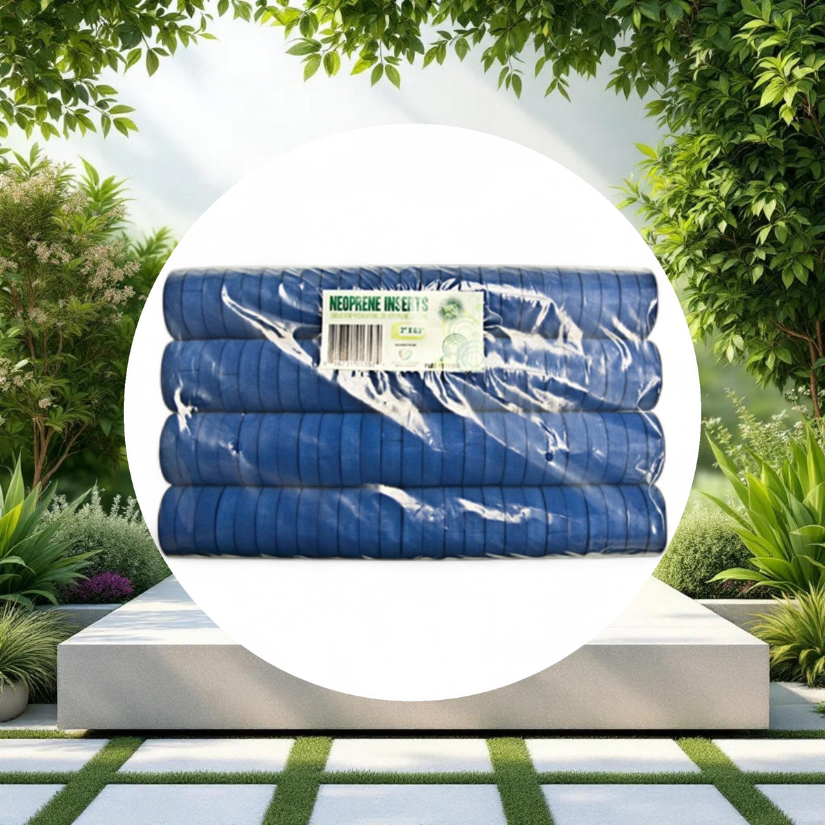 GROW1 Neoprene Inserts Blue 2in (100pcs/Pack) - Image 2