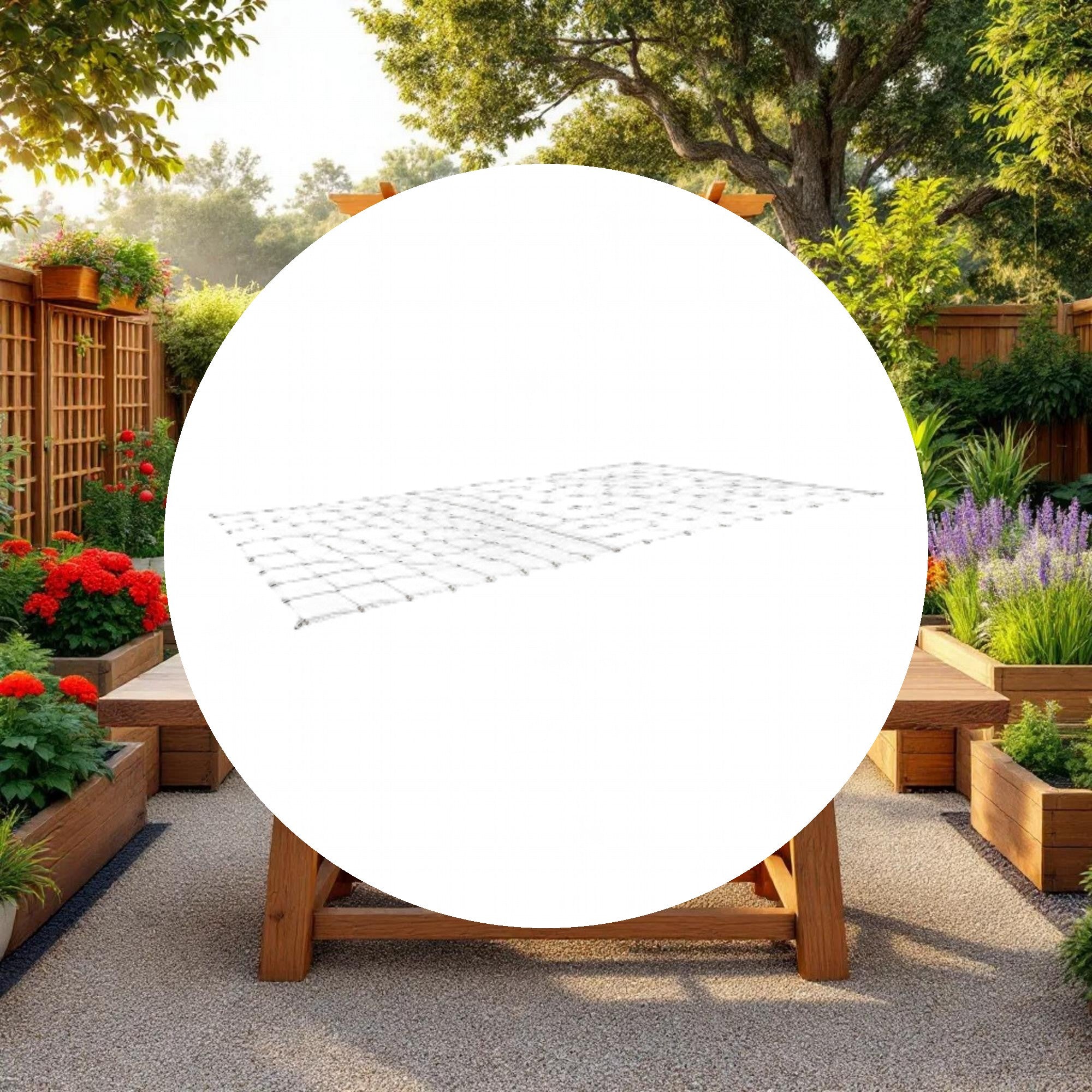GROW1 Grow Tent Flexible Trellis Netting 5ft x 10ft (6in Holes) - Image 5