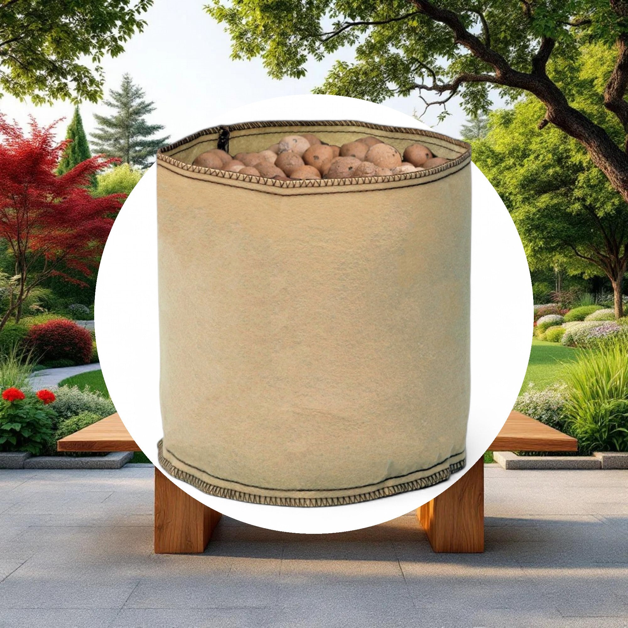 Grow1 Fabric Pot Tan 300 Gallon - Image 4