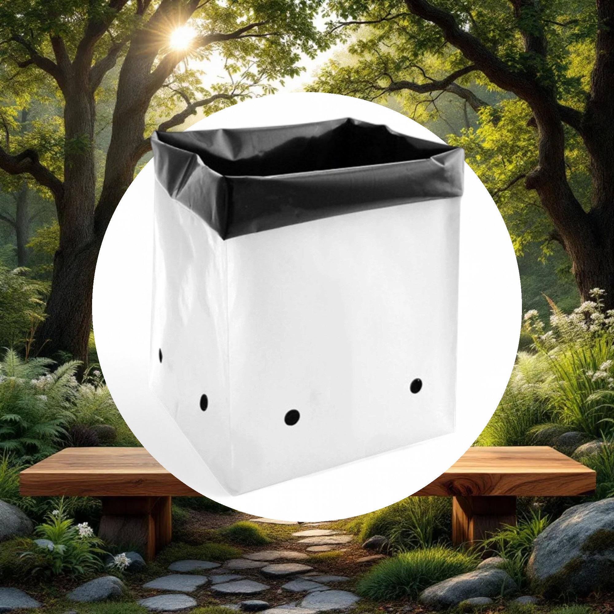 GROW1 PE Grow Bags Black & White 20 Gallon (10pcs/Pack) - Image 5