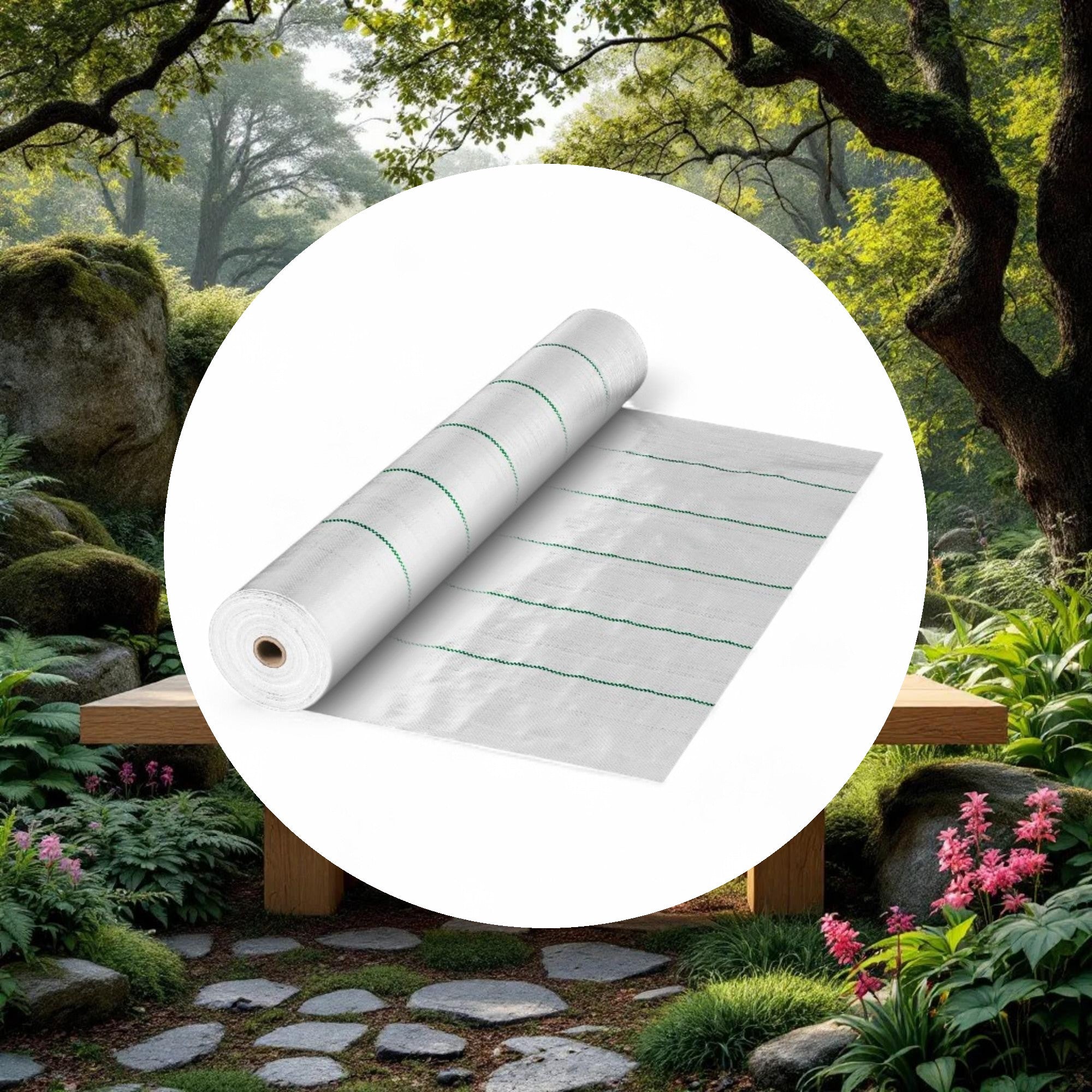 GROW1 Landscape Ground Cover Weed Mat Barrier White 6ft x 300ft - Image 5