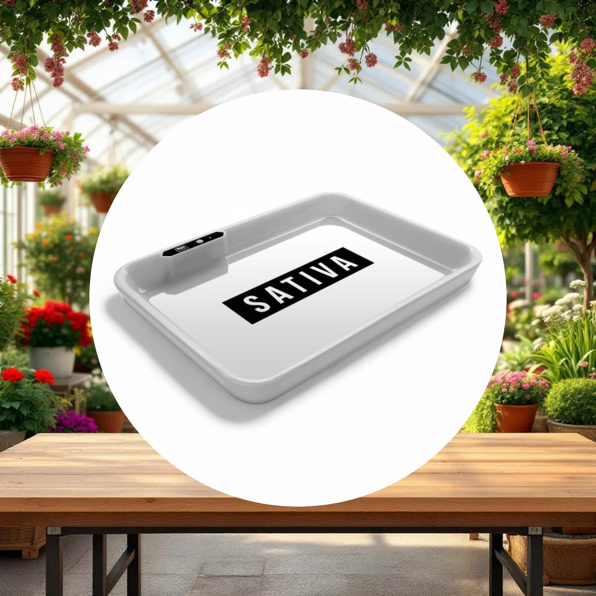 Dope Trays x Sativa – White background Black logo - Image 3