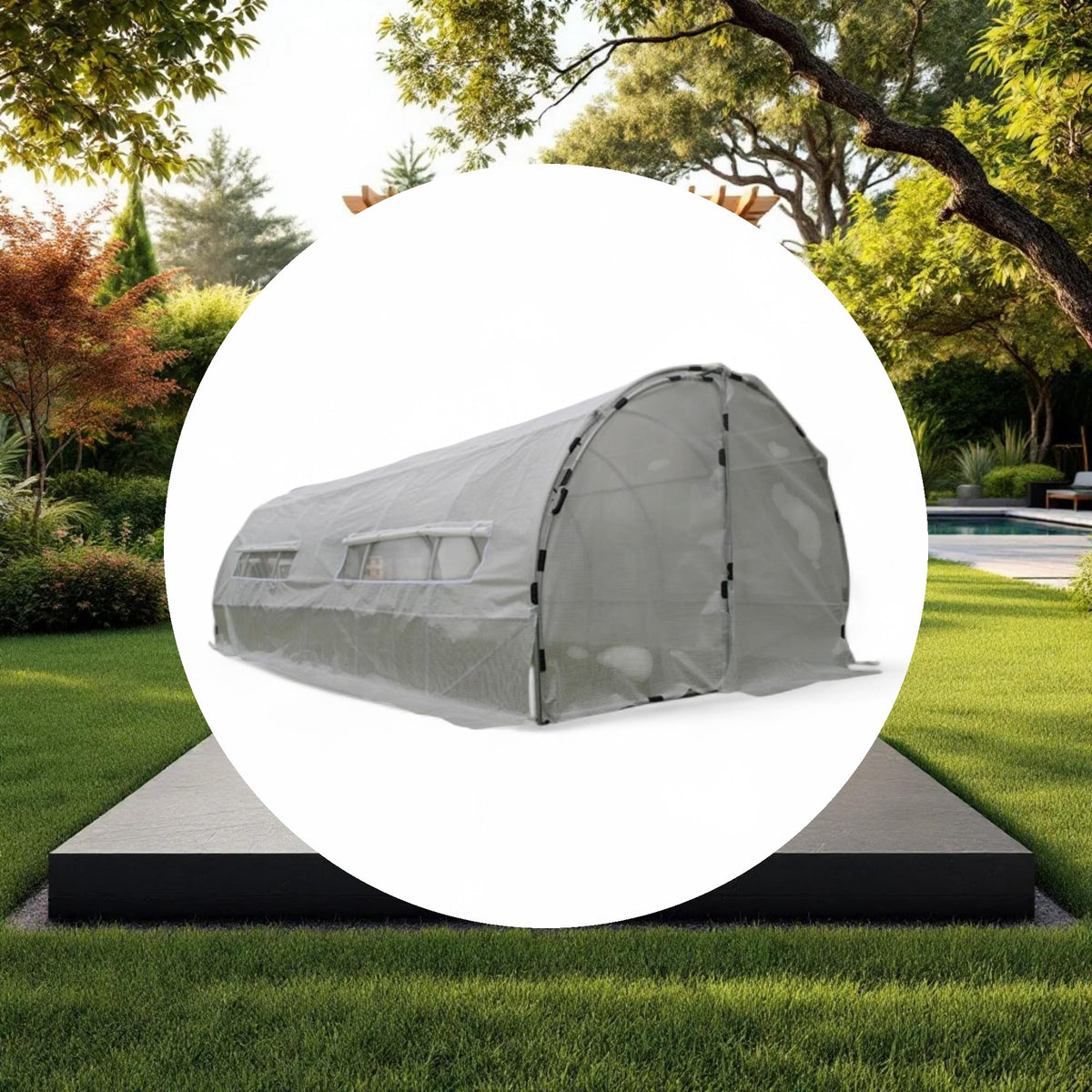 GROW1 Heavy-Duty Greenhouse Hoop House (20ft x 10ft x 6.5ft) - Image 4