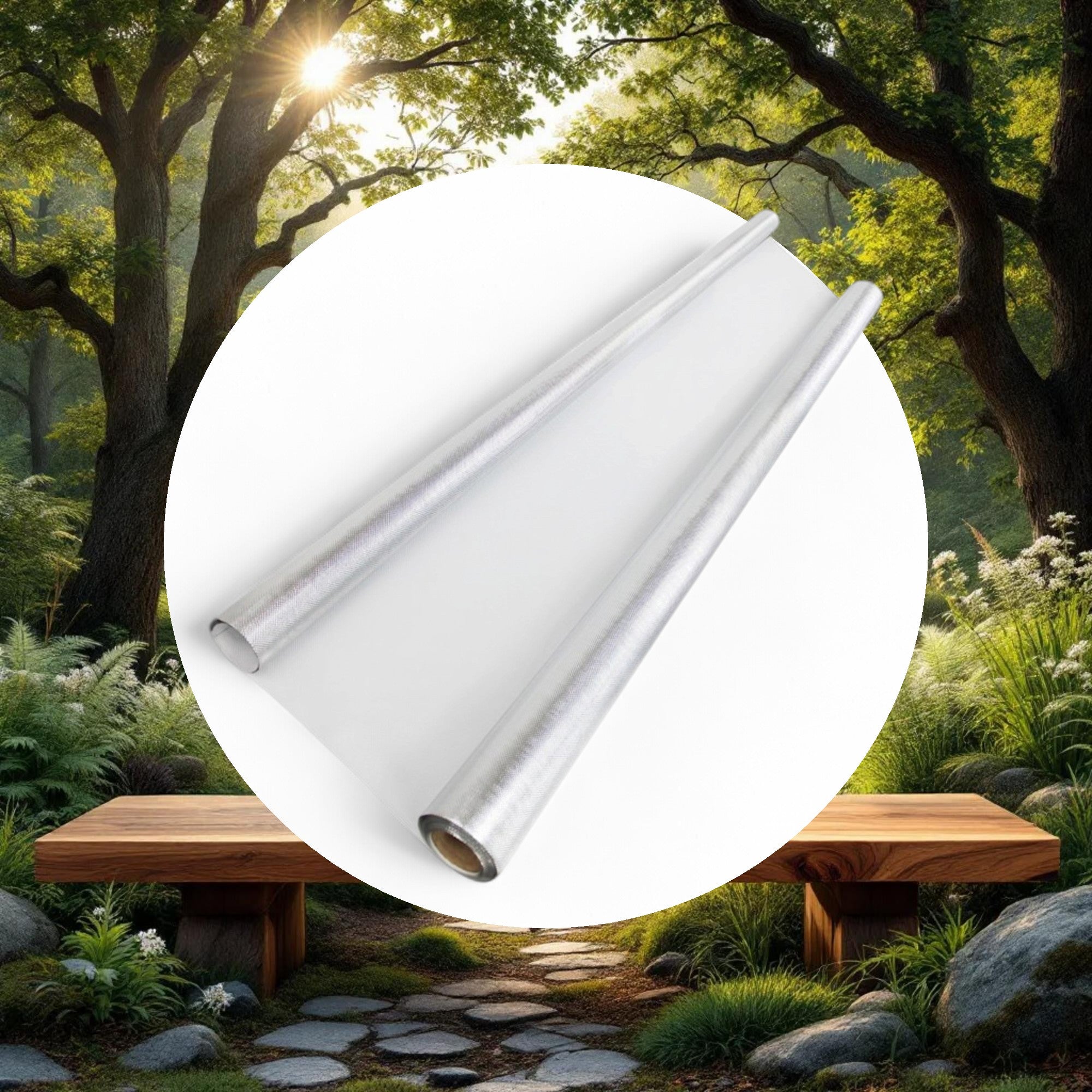 Diamond Foil on White 110 Micron 4ft x 100ft - Image 5