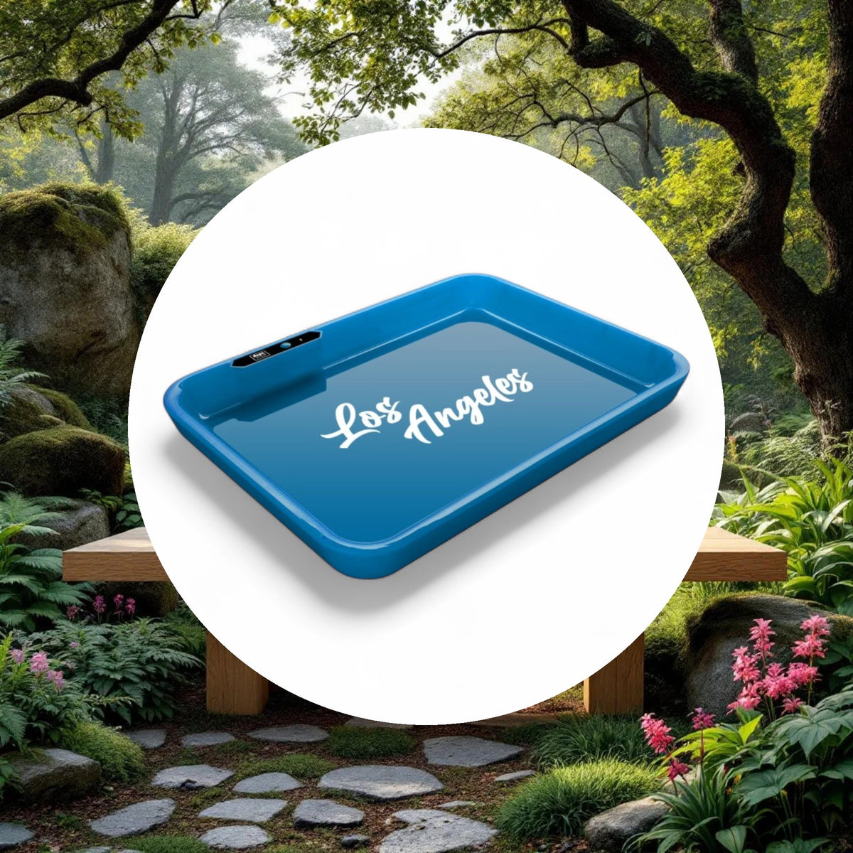 Dope Trays x Los Angeles – Blue background white logo - Image 5