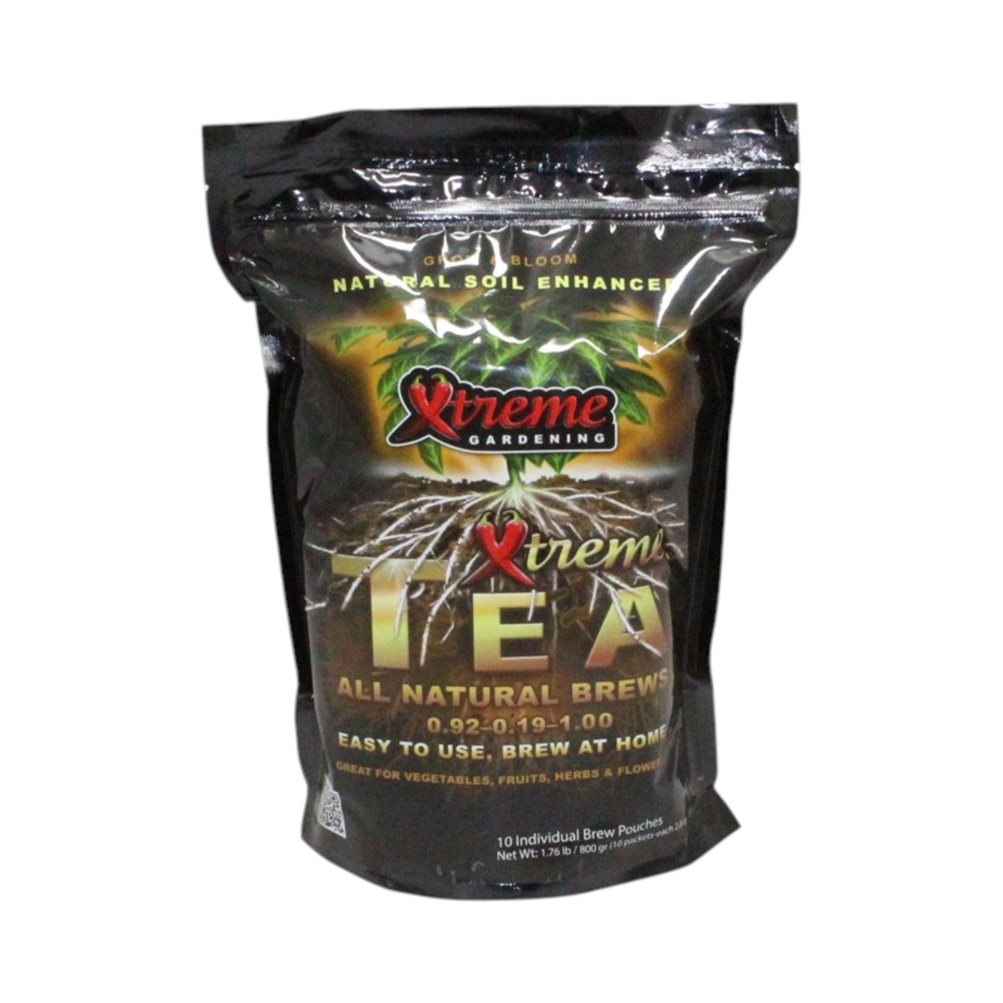 Xtreme Gardening Xtreme Tea Brews easy-to-use compost tea 80g (5 gal) 10 ct, 6/cs