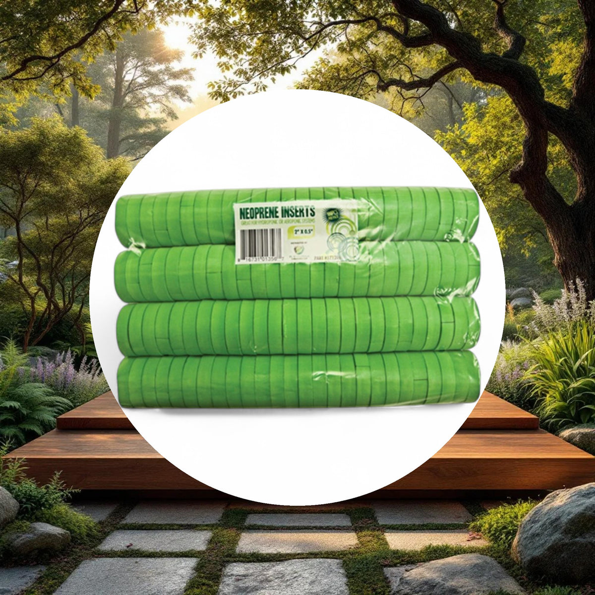 GROW1 Neoprene Inserts Green 2in (100pcs/Pack) - Image 5