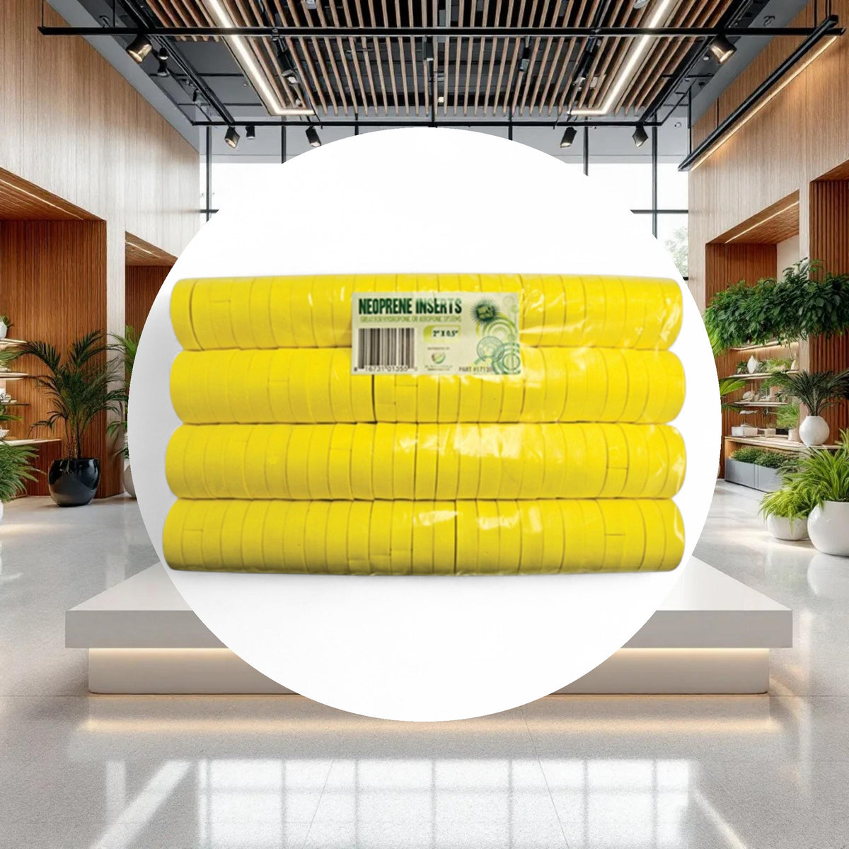 GROW1 Neoprene Inserts Yellow 2in (100pcs/Pack) - Image 3