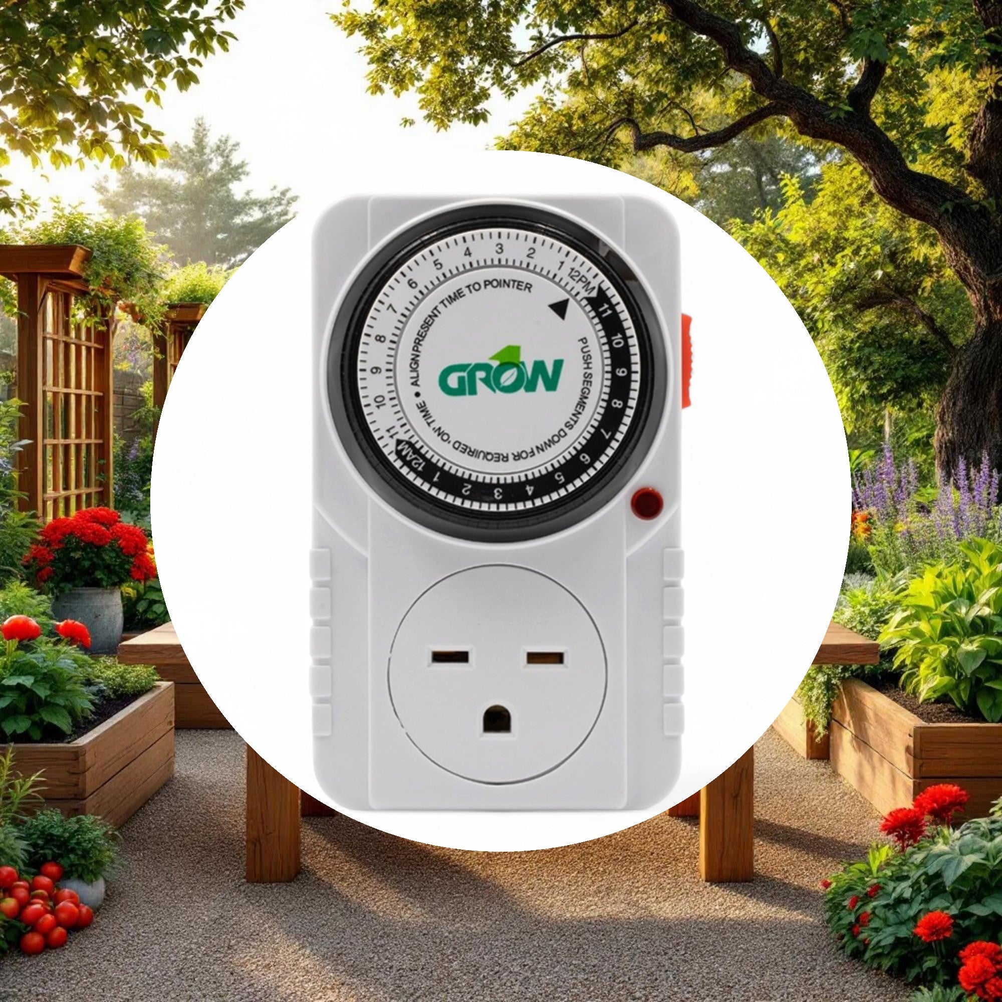 Grow1 240V Single Outlet Mechanical Timer - Image 3