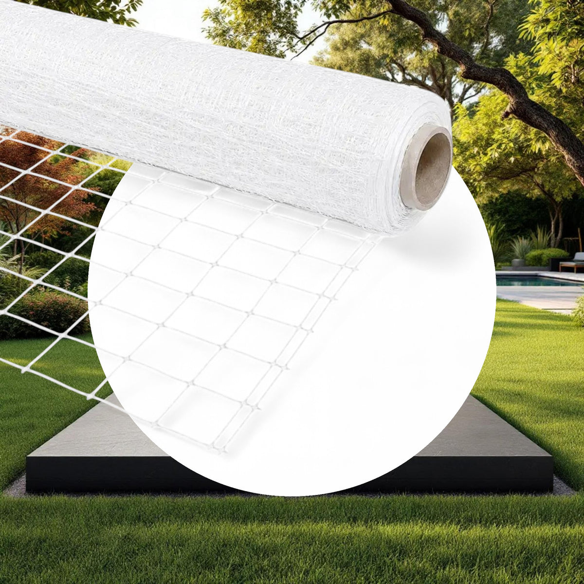 VineLine Durable Plastic Trellis Netting White Roll 5ft x 100ft w/ 4in Squares - Image 4