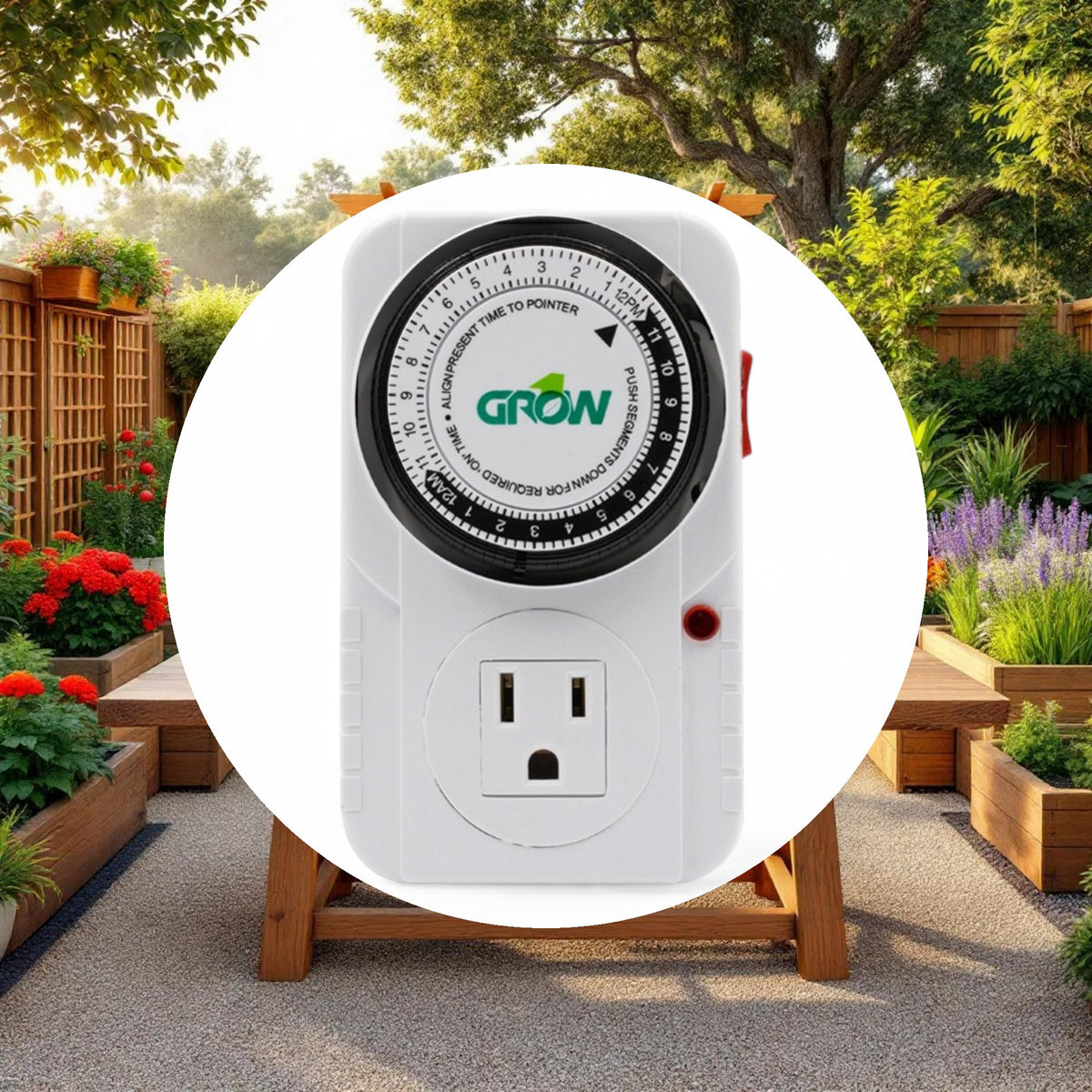 Grow1 120V Single Outlet Mechanical Timer - Image 3